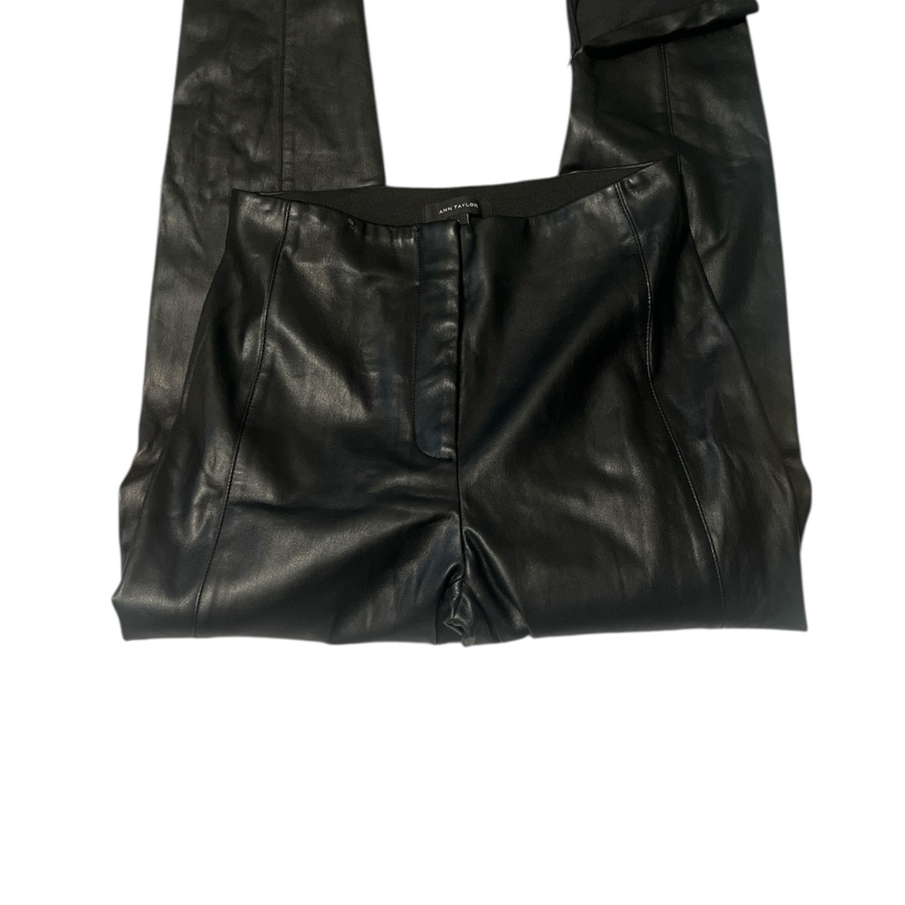 Ann Taylor Black Leather Leggings